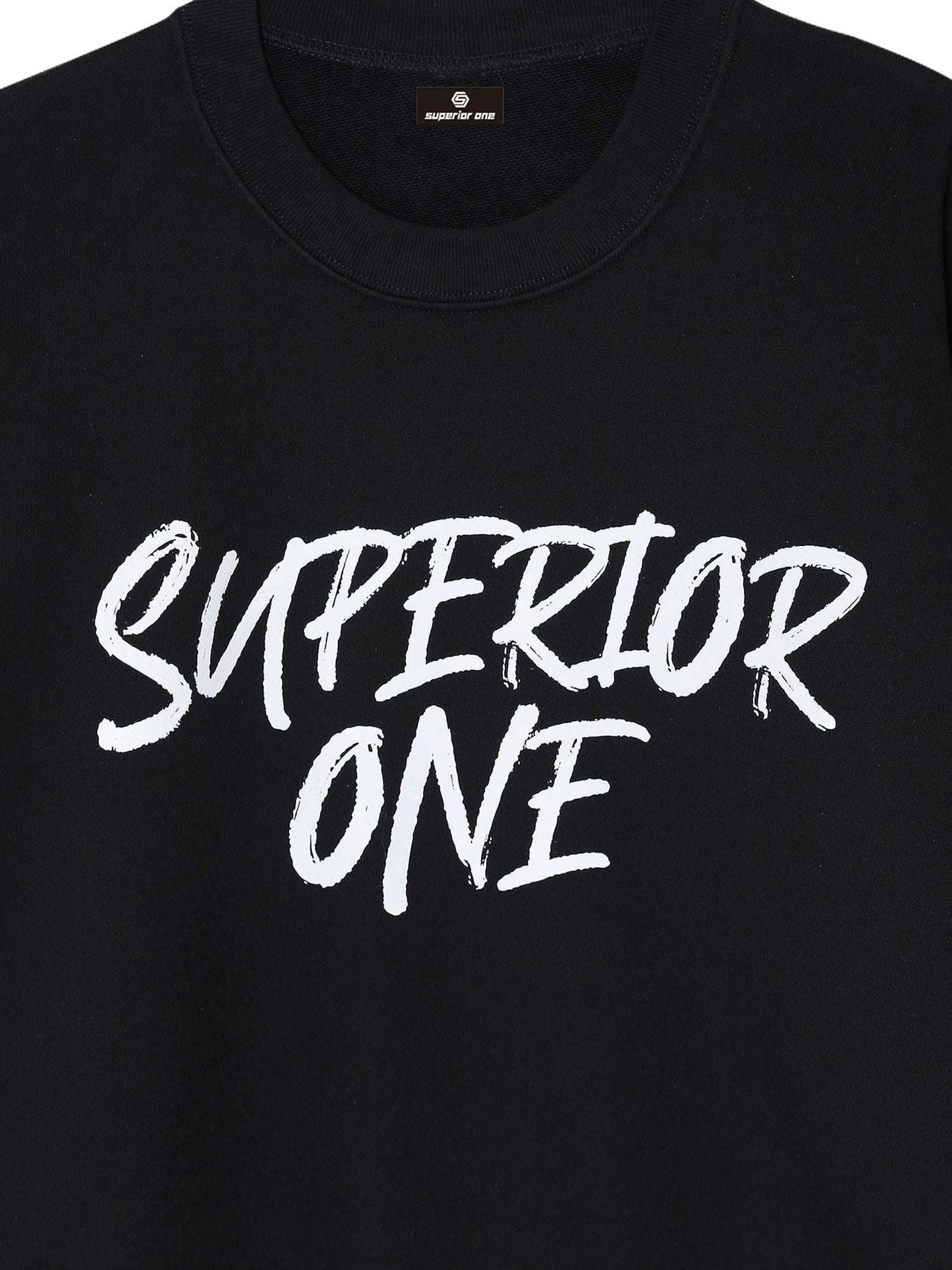 SUPERIORONE LOGO CREWNECK BLACK