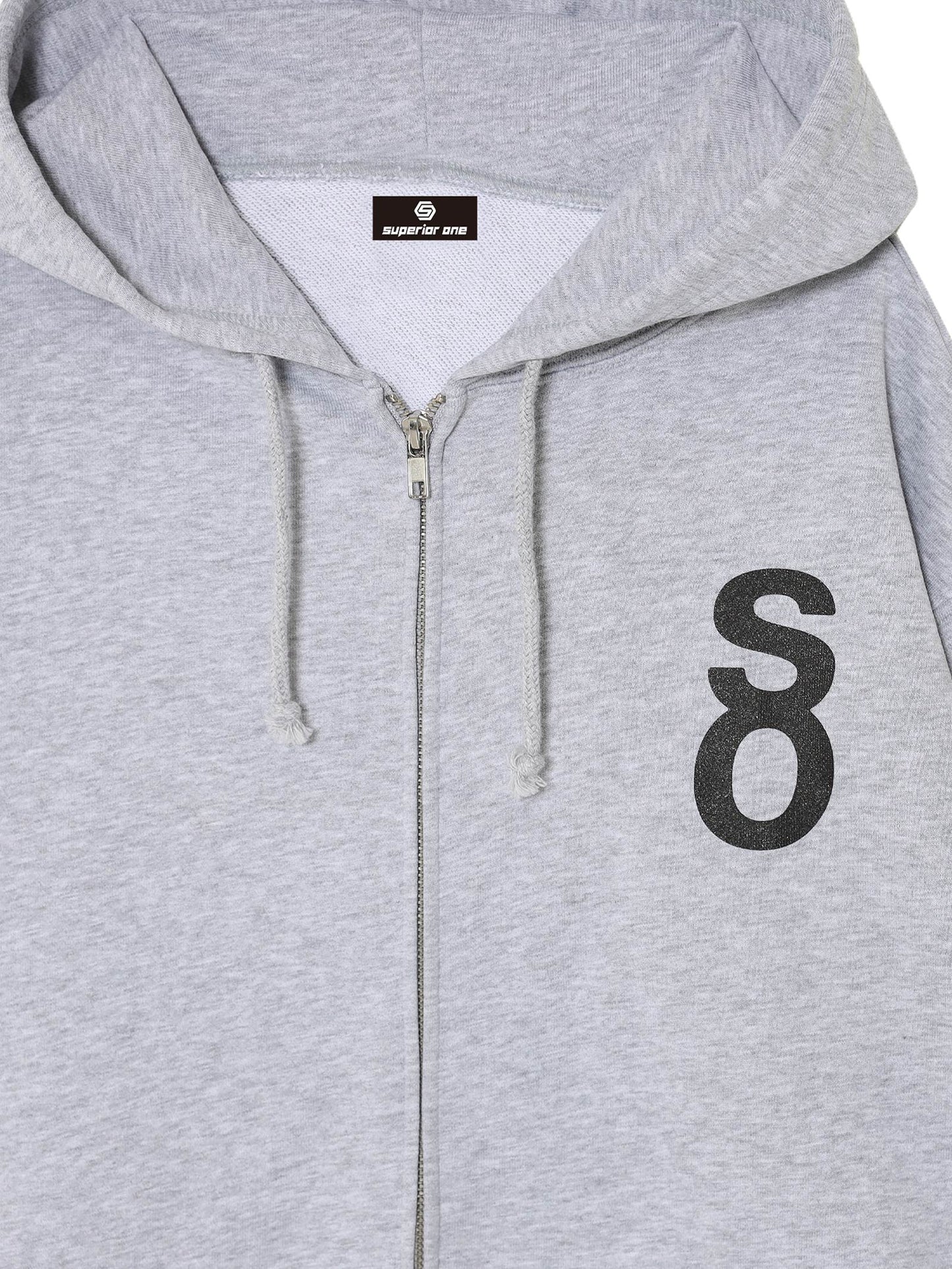 SO LOGO ZIP HOODIE GRAY