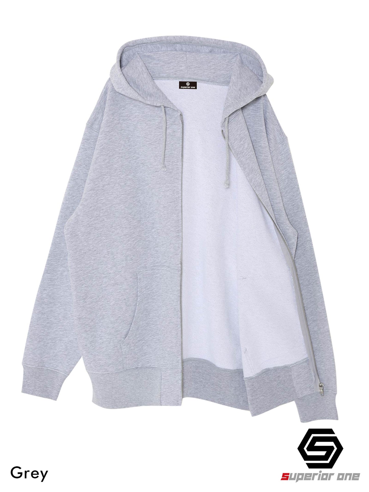 SO LOGO ZIP HOODIE GRAY