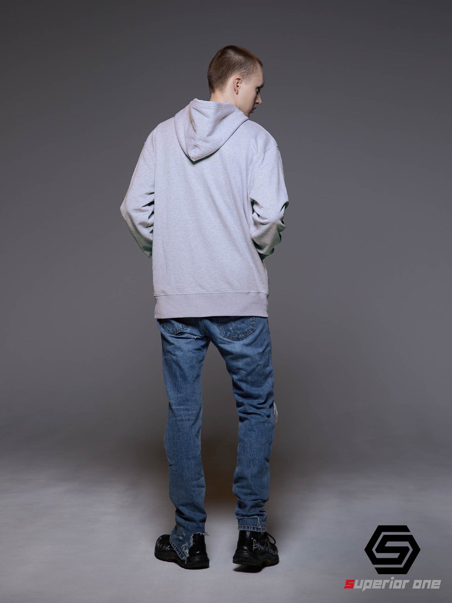 SO LOGO ZIP HOODIE GRAY