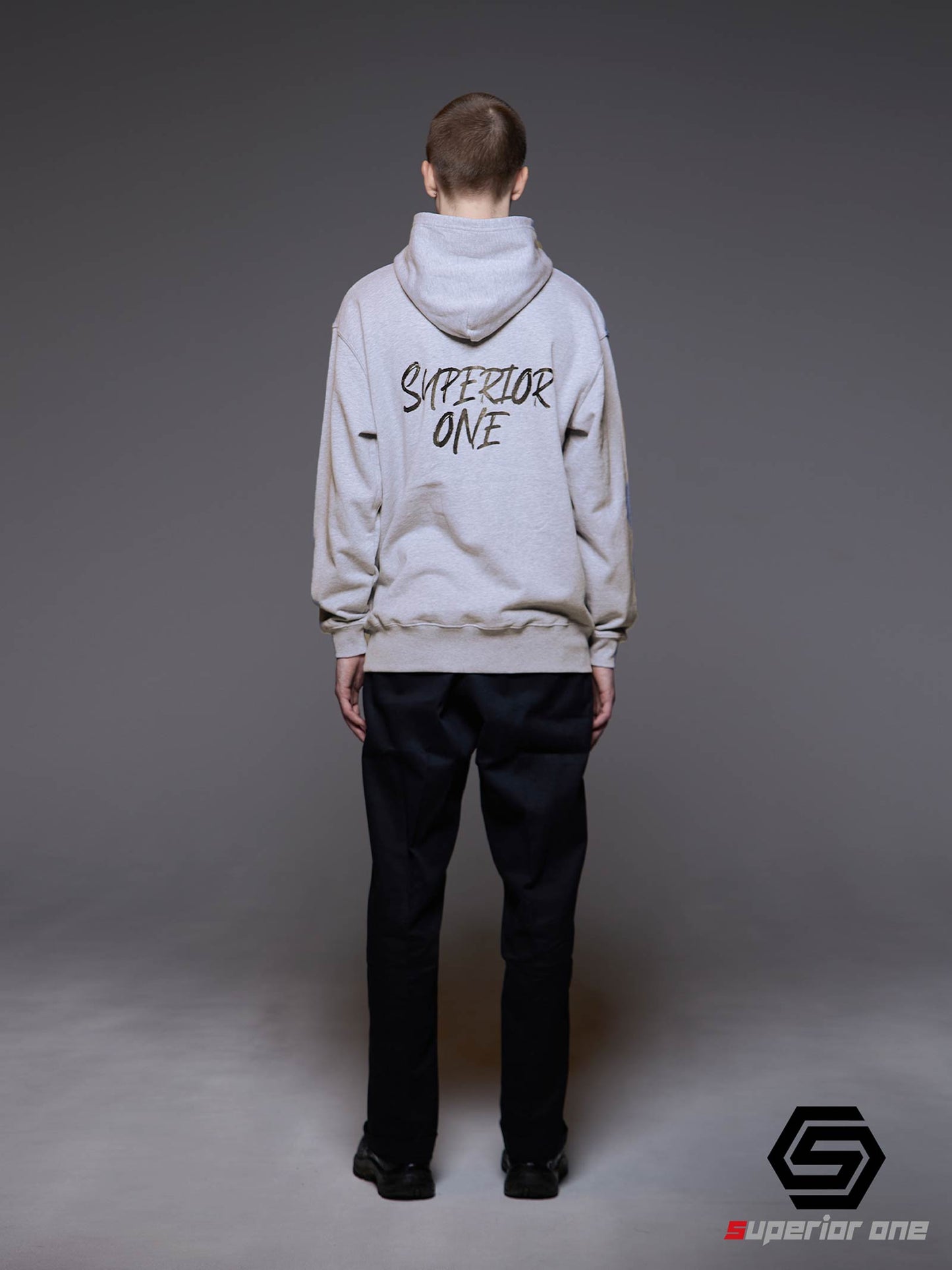 SUPERIORONE LOGO HOODIE GRAY