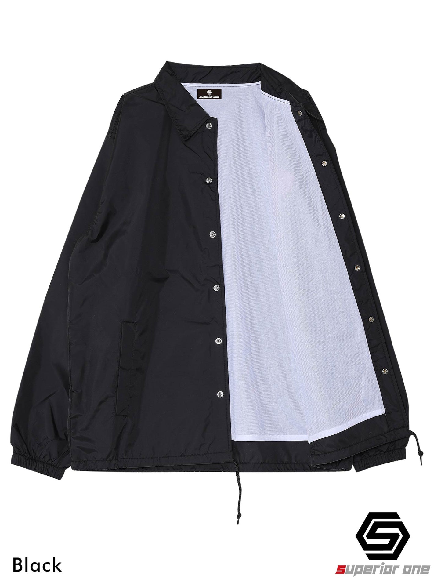 SUPERIORONE LOGO COACHJACKET BLACK