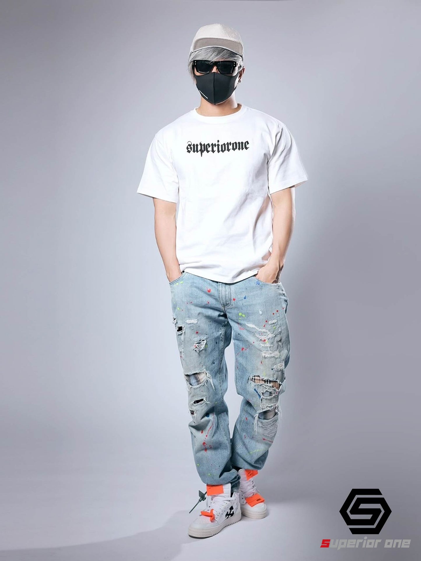 SUPERIORONE LOGO TEE WHITE