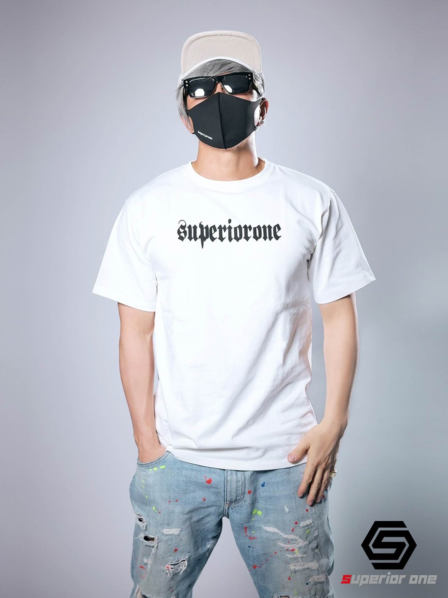 SUPERIORONE LOGO TEE WHITE