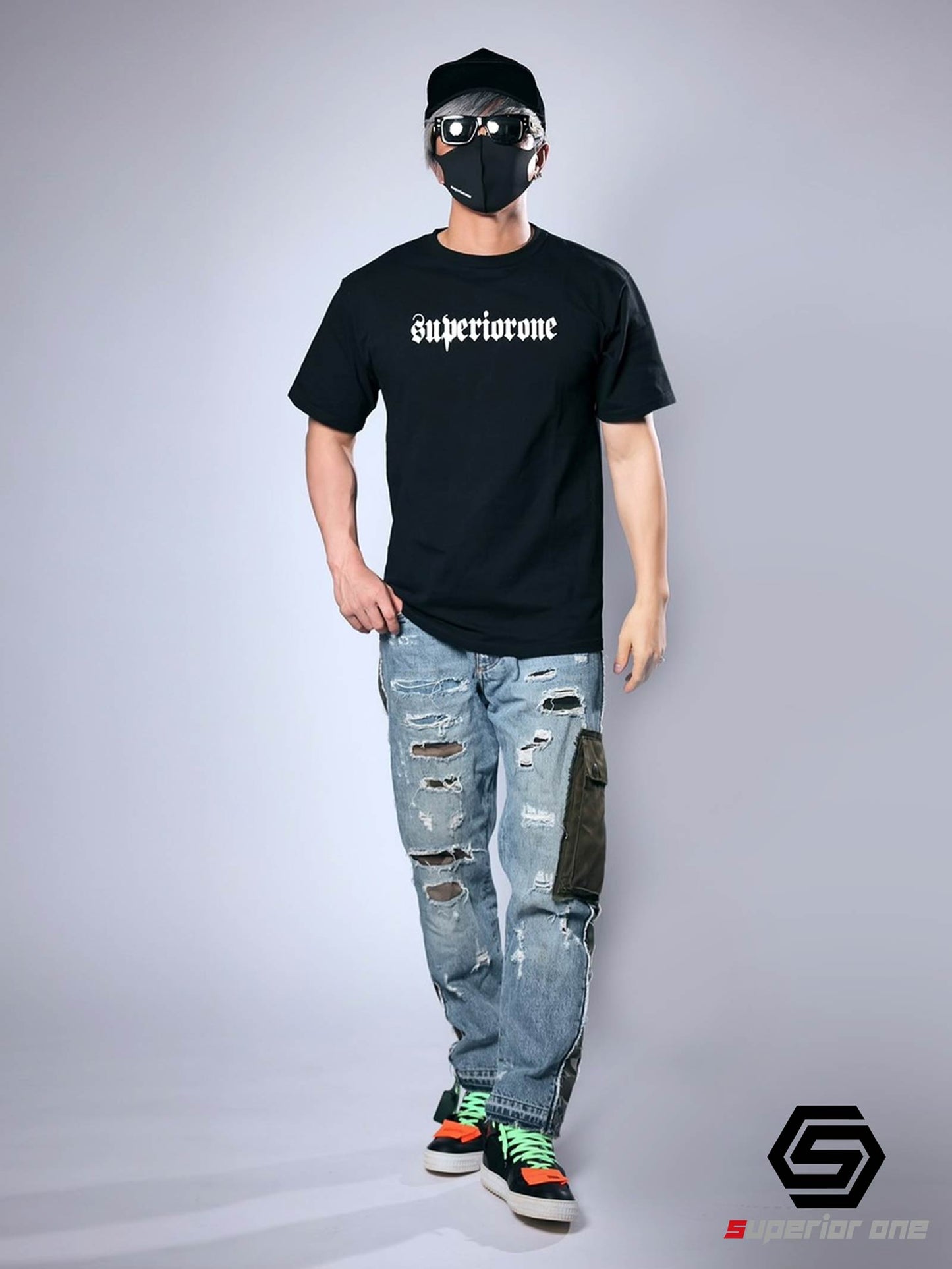 SUPERIORONE LOGO TEE BLACK