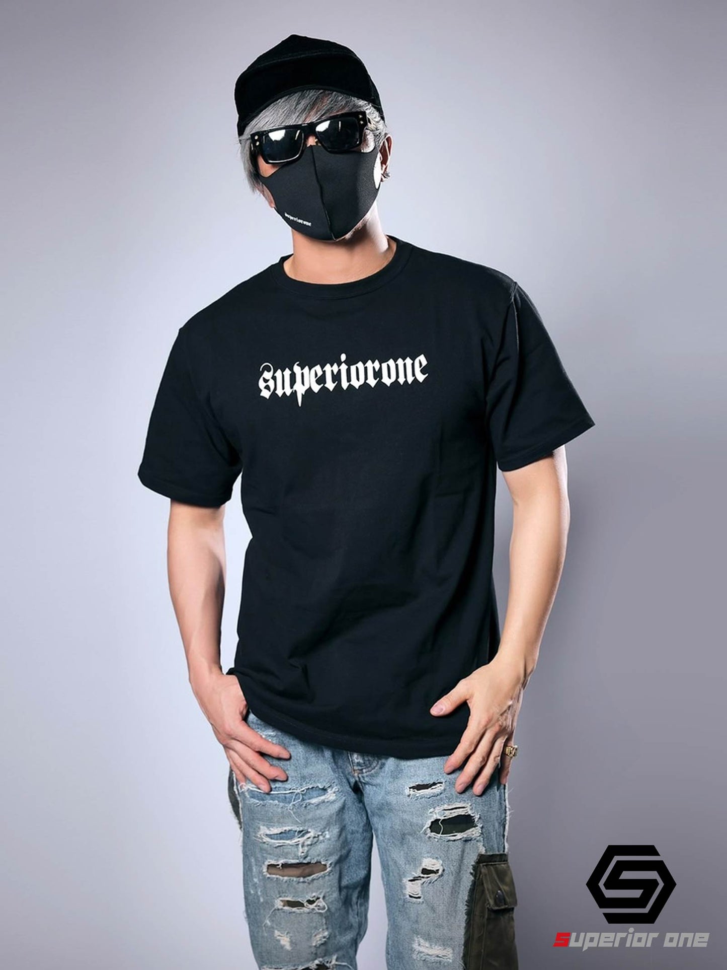 SUPERIORONE LOGO TEE BLACK