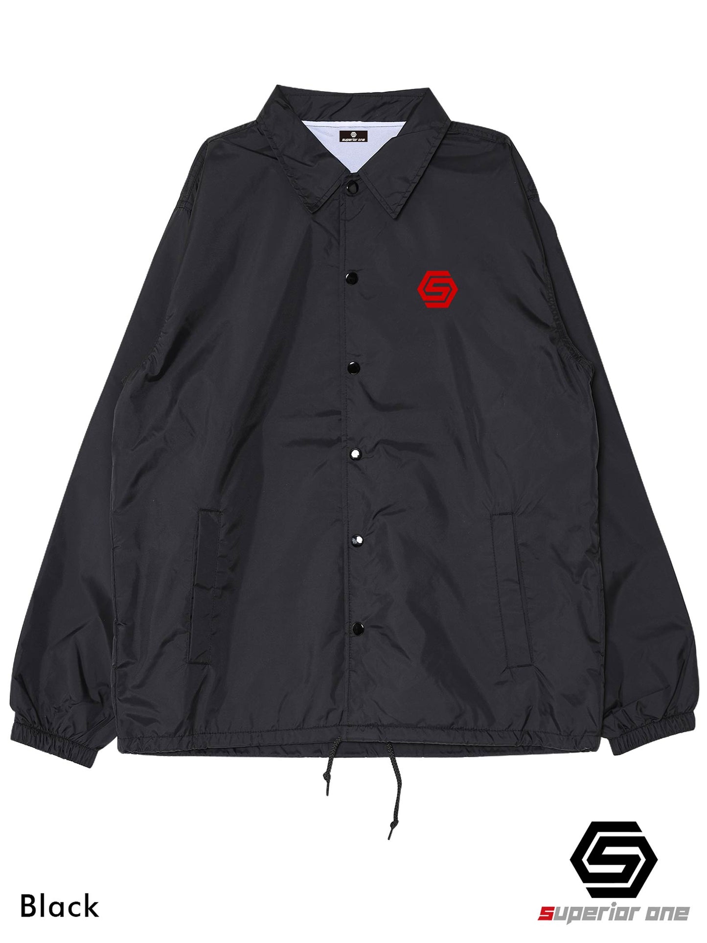 SUPERIORONE LOGO COACHJACKET BLACK