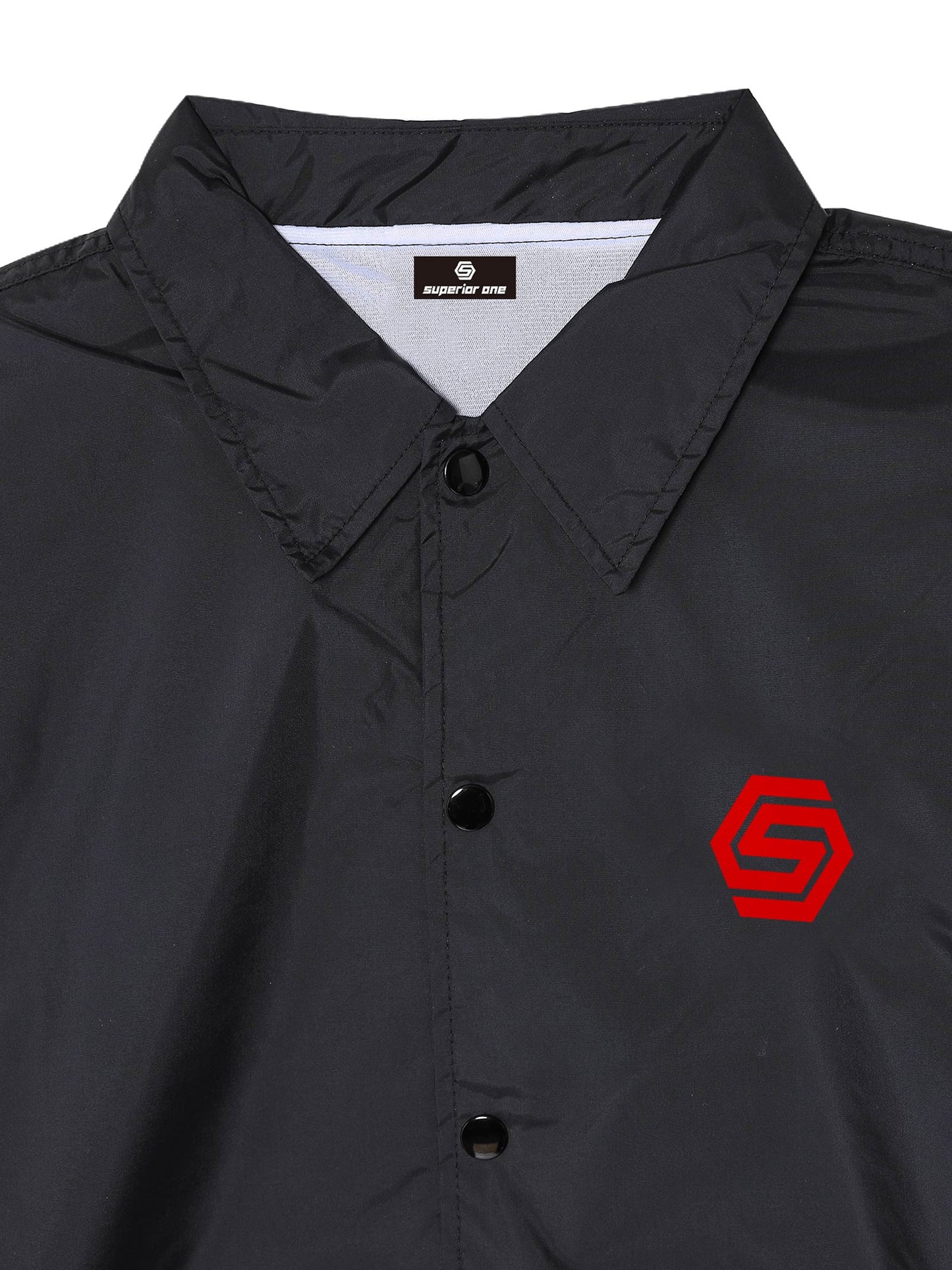 SUPERIORONE LOGO COACHJACKET BLACK