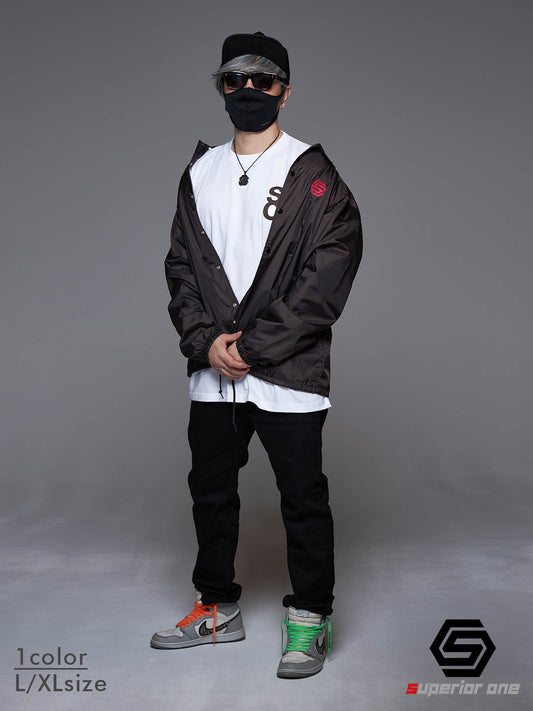 SUPERIORONE LOGO COACHJACKET BLACK